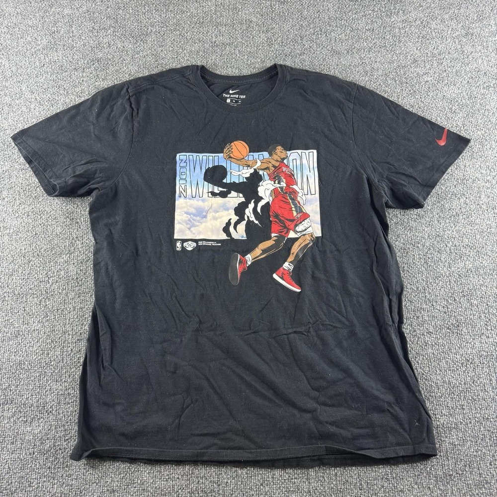 New Orleans Pelicans Shirt Mens XL Black NBA Basketball Nike Zion Williamson Tee